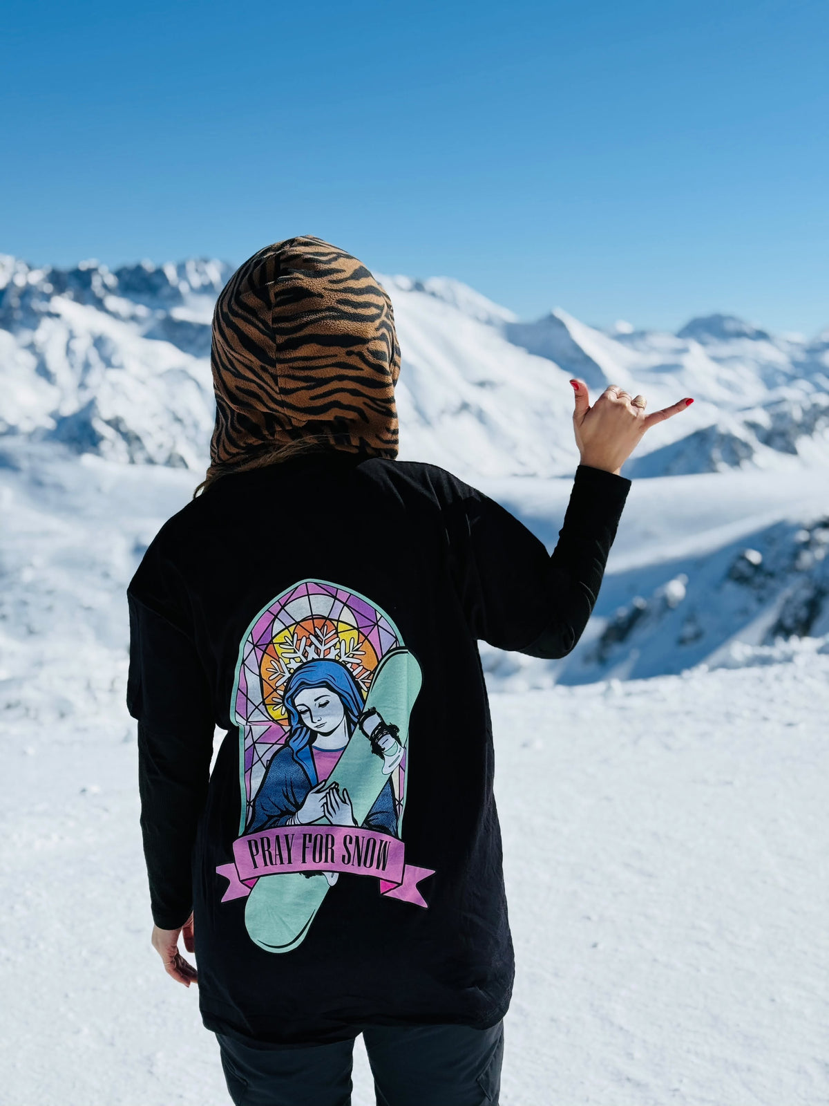 T-shirt Pray For Snow - Snowboard Edition