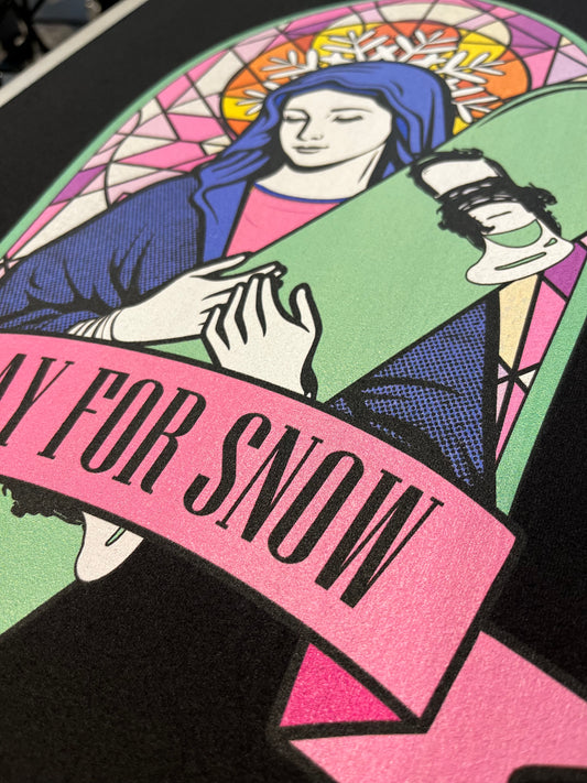 T-shirt Pray For Snow - Snowboard Edition