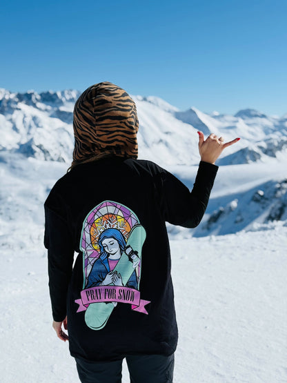 T-shirt Pray For Snow - Snowboard Edition