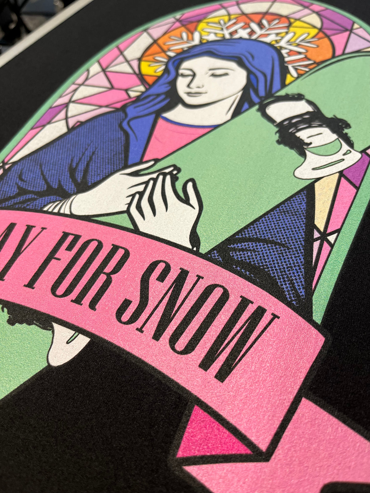 T-shirt Pray For Snow - Snowboard Edition